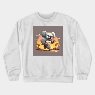 koala training before going to sleep Crewneck Sweatshirt